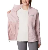 Campera polar Columbia Basin Trail III Full Zip para mujer, color azul marino. Con cierre frontal completo y bolsillos laterales con cierre.