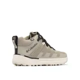 Zapatillas de trekking Columbia Facet 75 Mid Outdry, color beige con detalles en negro y blanco.