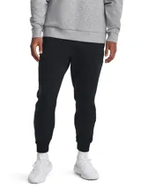 Pantalón jogger negro Under Armour Unstoppable, de corte ajustado, con bolsillos laterales con cierre y cintura elástica con cordón ajustable.