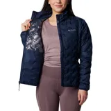 Campera Columbia Delta Ridge II color verde oliva, con cierre frontal, cuello alto y bolsillos laterales con cierre. Cuenta con tecnología Omni-Heat de revestimiento térmico reflectante, HeatSeal, Omni-Shield y plumón certificado por RDS.