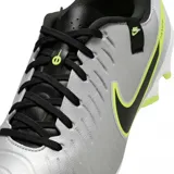 Championes de fútbol Nike Tiempo Legend 10 Academy, color azul con detalles en blanco y negro.