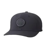 Gorra negra con logo circular de Rip Curl en el frente.