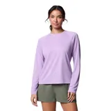 Remera de manga larga color lila, confeccionada con tejido transpirable que absorbe el sudor y ofrece protección UV.