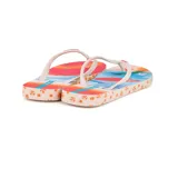 Ojotas Ipanema con base estampada con motivos playeros y tiras blancas.