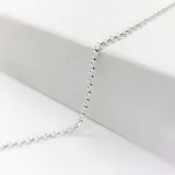 Cadena de plata 925 con eslabones redondos.