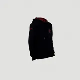 Buzo gris con capucha, cordones ajustables y puños elásticos. Estampado frontal con el logo de la Casa Targaryen y la frase "Fire & Blood". Interior de la capucha con estampado de escamas de dragón en tonos dorados.