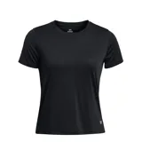 Remera deportiva Under Armour Launch para mujer, color negro, de corte clásico y mangas cortas.
