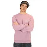 Buzo de cuello redondo color burdeos con logo estampado en el pecho.