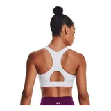 Top deportivo Under Armour blanco con logo negro en el centro del pecho.