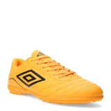 Championes de fútbol 5 Umbro Classico III TF color naranja con logo negro.