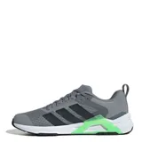 Championes Adidas grises con detalles en negro y verde.