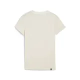 Remera negra de corte clásico con cuello redondo ribeteado en blanco y logo de Puma bordado en el pecho.