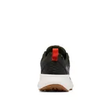 Zapatillas de senderismo impermeables Columbia Konos TRS Outdry para hombre, color verde oscuro con detalles en naranja.