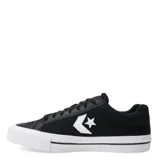 Championes Converse Sport Casual OX negros con logo blanco, de corte bajo y capellada de lona de algodón.