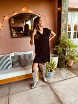 Vestido glow knit Black