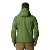 Campera impermeable Columbia Watertight II color verde oliva para hombre, con capucha ajustable, cierre frontal con cremallera, bolsillos laterales con cremallera, puños ajustables con velcro y dobladillo ajustable con cordón. Se puede guardar en su propio bolsillo. Cuenta con tecnología Omni-Tech™ que la hace impermeable y transpirable.