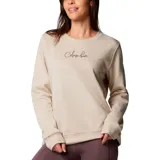Buzo Columbia color beige con logo de la marca bordado en el pecho, cuello redondo, mangas largas, puños y ruedo acanalados.