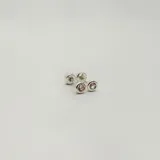 Par de aros abridores de plata 925 con circonias rosas de 3mm de diámetro.