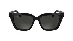 Lentes de sol Lacoste modelo 6063, color negro, con montura cuadrada de acetato y logo de la marca en el lateral.