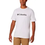 Remera de hombre Columbia de manga corta, color negro, con logo de la marca estampado en el pecho y en la manga.