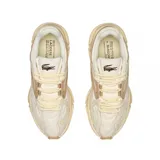 Zapatillas urbanas Lacoste modelo L003 2K24, color blanco con detalles en beige y suela chunky.