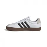 Zapatillas Adidas VL Court 3.0 de mujer, color blanco con detalles en negro y suela marrón.