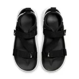 Sandalias Nike Vista para mujer, color negro con detalles en blanco.