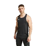Musculosa deportiva negra con logo Adidas blanco en el pecho.