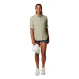 Camisa de manga larga Columbia Tamiami II LS Shirt color celeste, con tecnología Omni-Wick y Omni-Shade con protección solar UPF 40, aperturas de ventilación y tratamiento antimicrobiano.