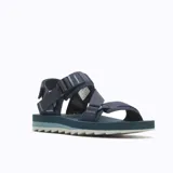 Sandalias de hombre con tiras ajustables, empeine de ante y textil, piel vegana, cordones y refuerzos 100% reciclados, tirador en el talón 100% reciclado, forro de tejido polar, forro de malla transpirable, forro de lona, entresuela de EVA 50 % reciclada, suela de goma 15 % reciclada.