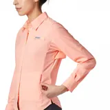 Camisa de manga larga Columbia Tamiami II LS Shirt color celeste, con tecnología Omni-Wick y Omni-Shade con protección solar UPF 40, aperturas de ventilación y tratamiento antimicrobiano.