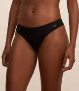 Pack de dos bombachas bikini de viscosa, una negra y otra gris jaspeado, con cintura elástica y detalle de puntilla.