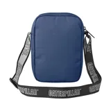 Bolso bandolera Caterpillar unisex color gris oscuro con logo de la marca en blanco. Cuenta con un compartimento principal con bolsillo interior, bolsillo frontal con llavero, correa ajustable para el hombro y logo reflectante.