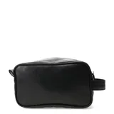 Neceser Tiffosi color negro con diseño acolchado a cuadros y logo metálico en el frente.