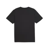 Remera deportiva Puma Ess Poly para hombre, color negro con logo blanco estampado en el pecho.