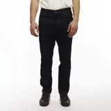 Pantalón de jean Wrangler, modelo Texas Slim, color azul oscuro, de corte recto.