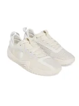 Zapatillas de entrenamiento Under Armour TriBase Reign 6, color celeste con detalles en gris y suela color caramelo.
