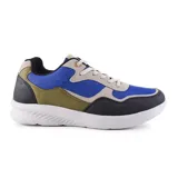 Championes deportivos American Sport Maurice, con suela blanca y diseño en bloques de color azul, verde oliva, gris y negro.