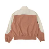 Campera deportiva New Balance Greatest Hits Woven, color marrón con detalles en blanco.
