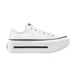 Championes Converse Chuck Taylor All Star Lift, color blanco con plataforma y detalles en negro.