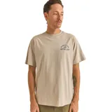 Remera color beige con estampado en el pecho con la frase "The Sound of Change 2003 Rhythm Livin".