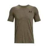 Remera celeste de Under Armour, corte clásico, mangas cortas y logo estampado en el pecho.