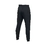 Pantalón de jogging negro con logo de Under Armour en blanco en la pierna izquierda.