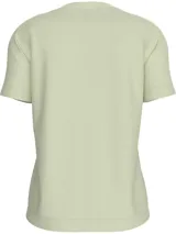 Remera color verde claro de algodón, con cuello redondo y mangas cortas. Estampado frontal con el logo de Calvin Klein Jeans en color blanco.