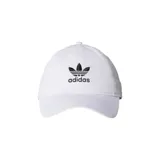Gorra Adidas Originals color blanco con logo bordado en negro en el frente.