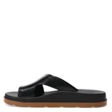 Sandalias Zaxy Daily Slide AD negras con plataforma marrón.