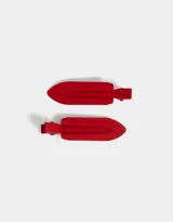 Set de dos hebillas para el pelo color rojo con acabado mate.