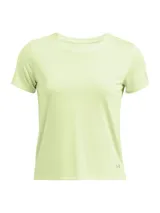 Remera deportiva negra de manga corta, marca Under Armour, modelo Launch Shortsleeve.