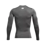Remera Under Armour de compresión, color blanco, de manga larga y cuello redondo.