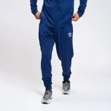 Pantalón de entrenamiento con cierres en los tobillos y logo estampado en los laterales, color azul marino.